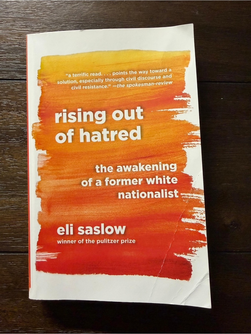 Rising Out of Hatred by Eli Saslow - Orange Gradient Paperback